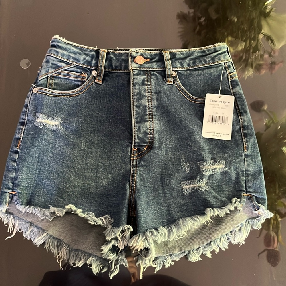 Free people denim shorts